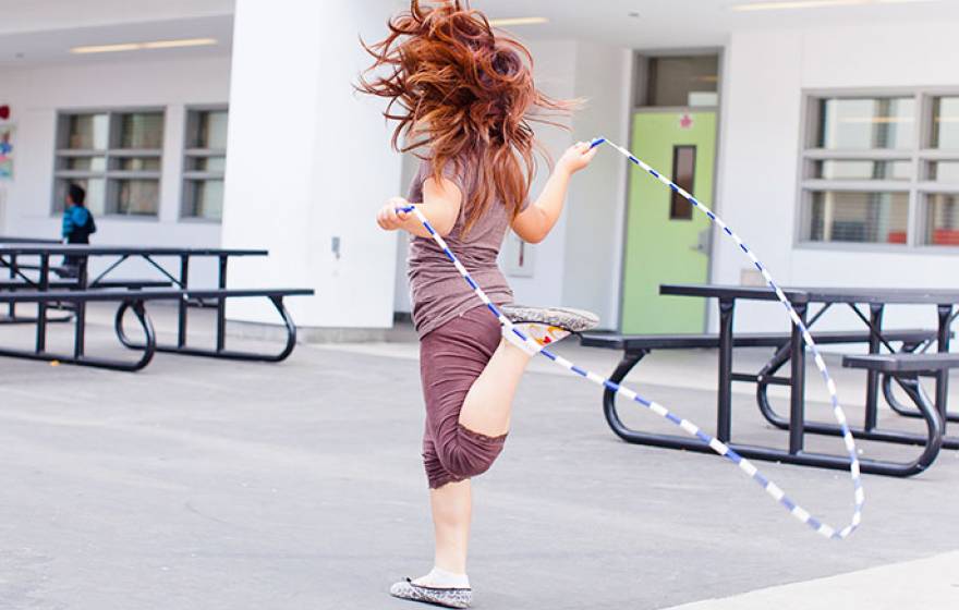 girl jumping rope