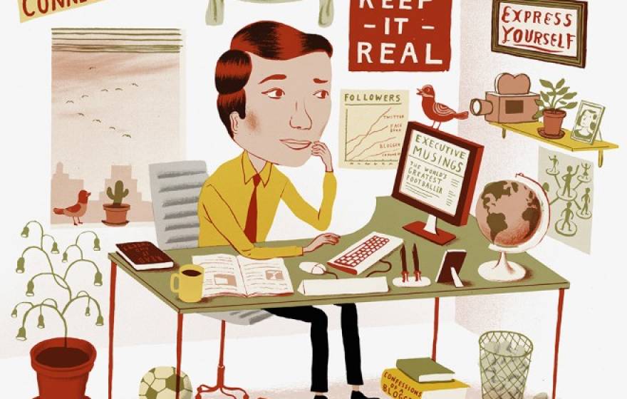 Facebook and feelings illustration