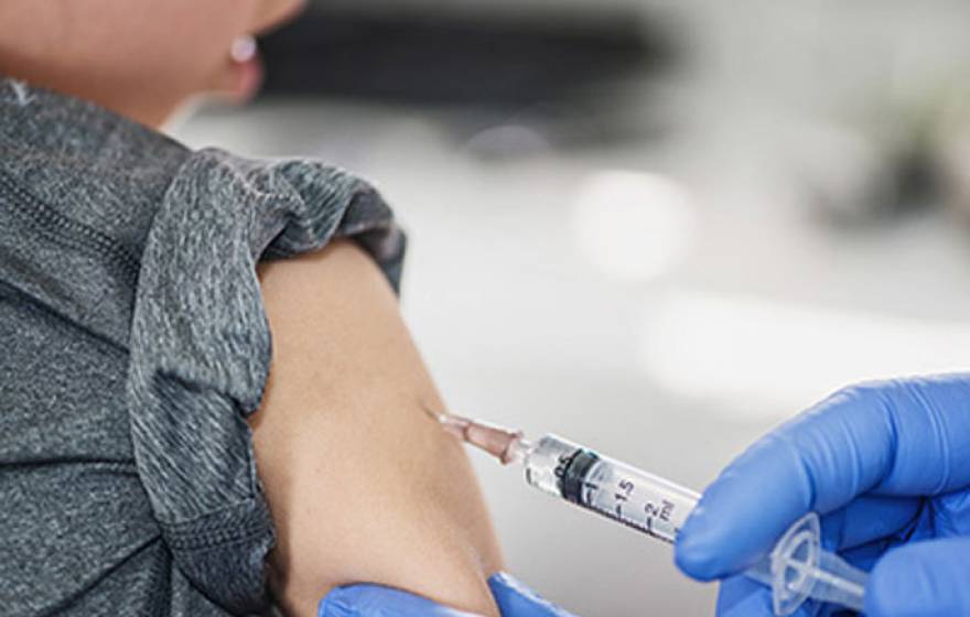 Flu vaccine on arm