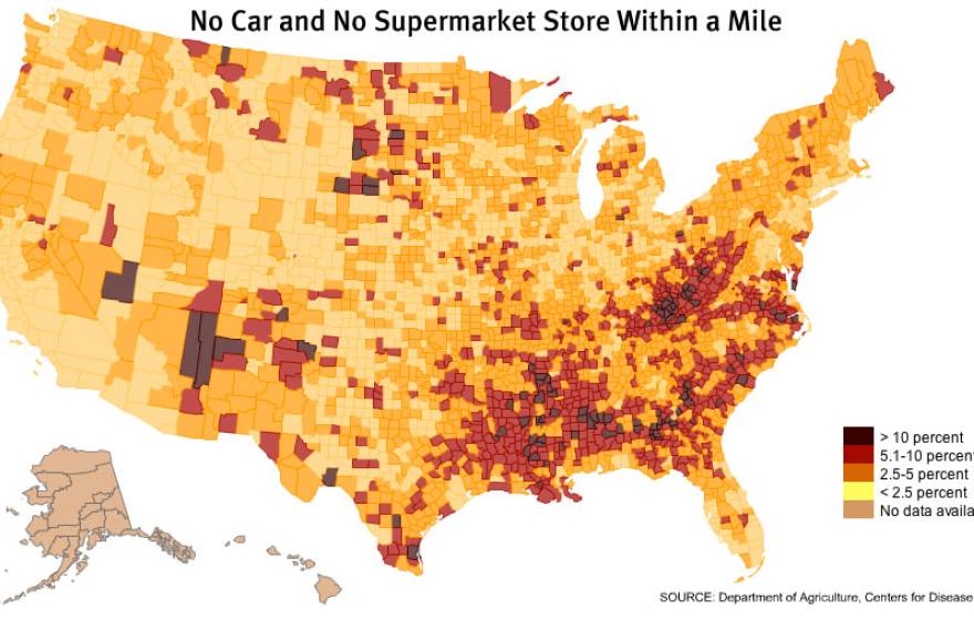 US Food Desert Map
