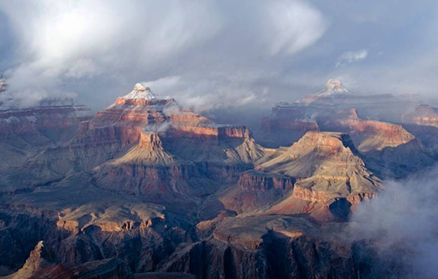 Aerial view of grand canyon