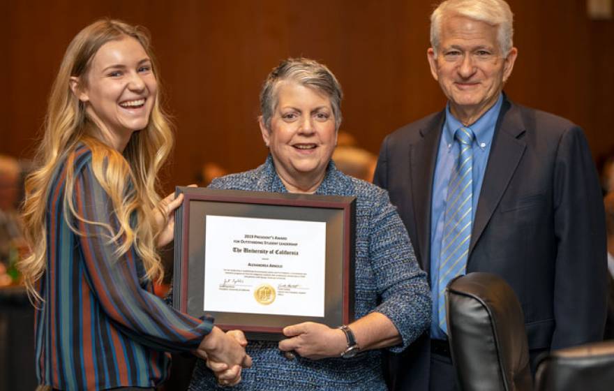 Alex Arnold, Janet Napolitano and Gene Block