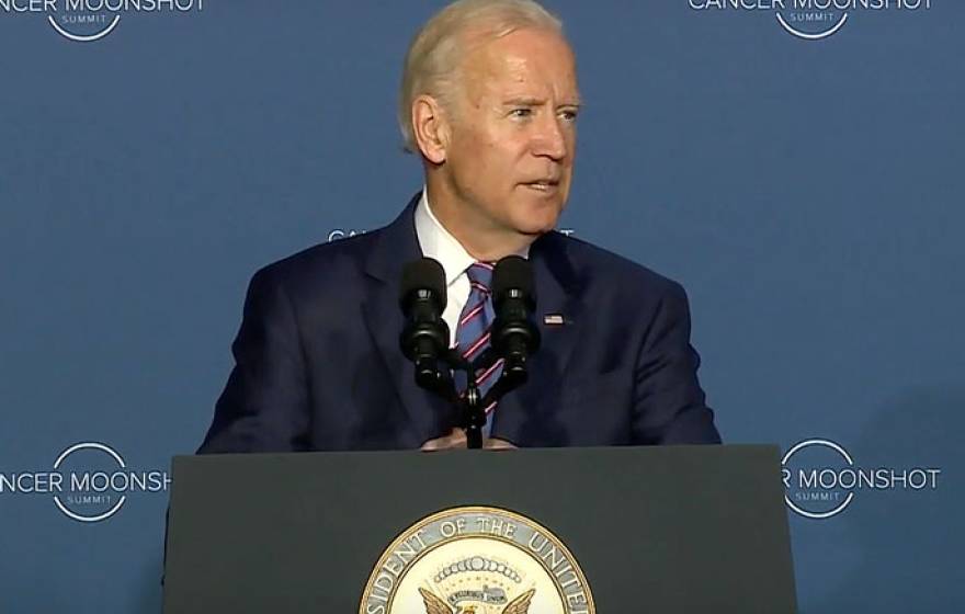 Vice President Joe Biden made the opening and closing remarks at Wednesday's White House Cancer Moonshot Summit.
