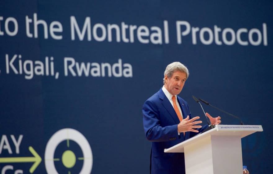 Secretary of State John Kerry in Kigali