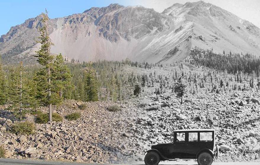 Mt. Lassen before and after