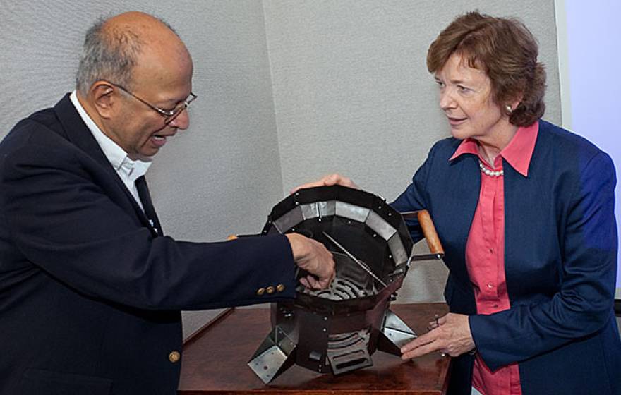 Ashok Gadgil and Mary Robinson