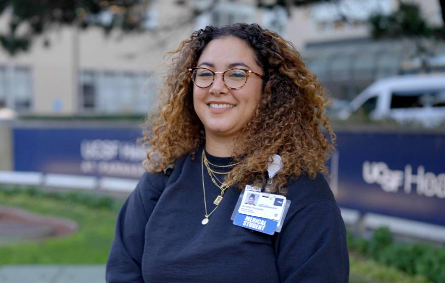 Aminta Kouyate smiling outside UCSF