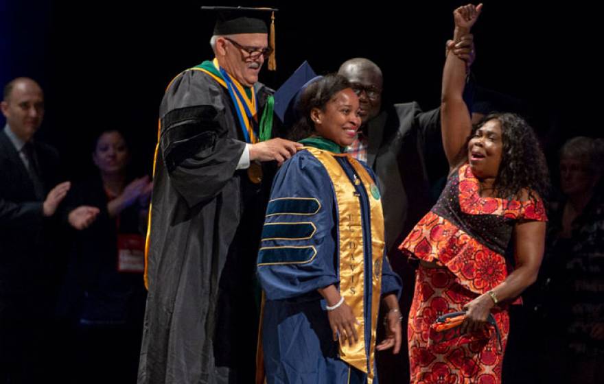 Lucy Ogbu-Nwobodo with her mother