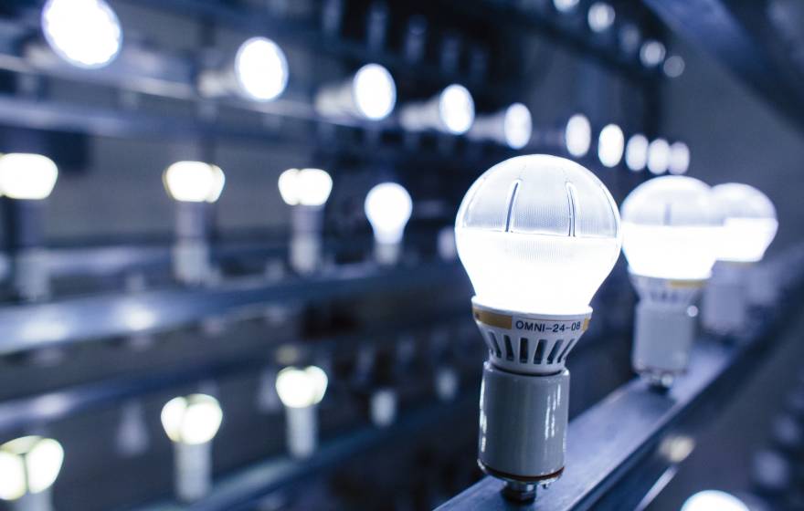 Light bulbs being tested at the California Lighting Technology Center at UC Davis