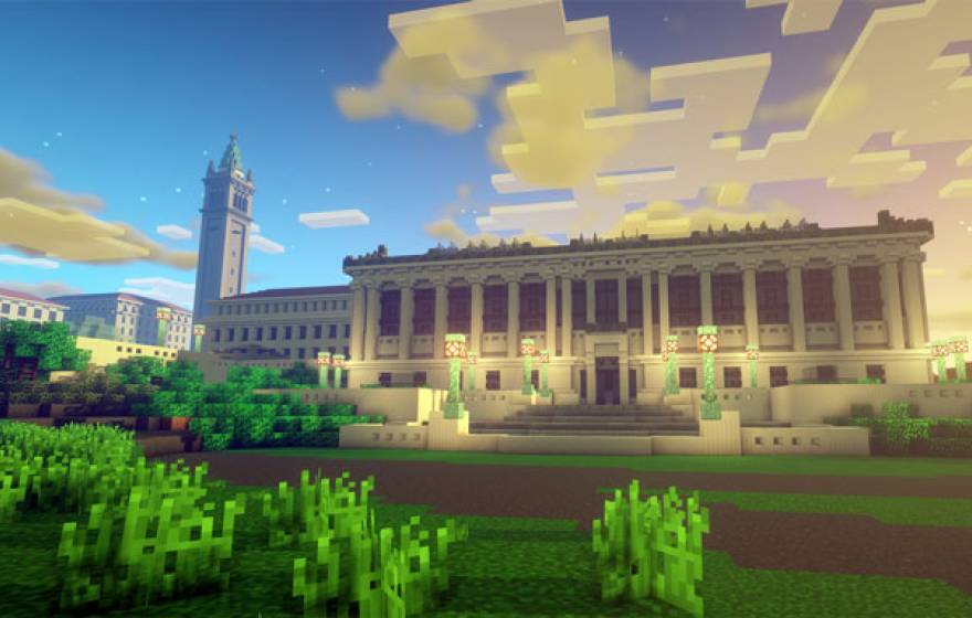 Minecraft screenshot of UC Berkeley