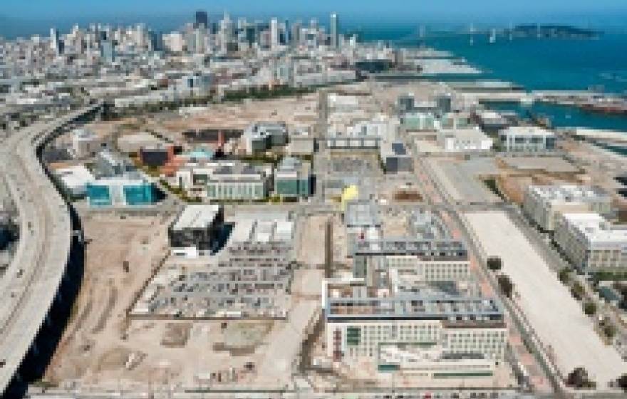 aerial view of the mission bay campus