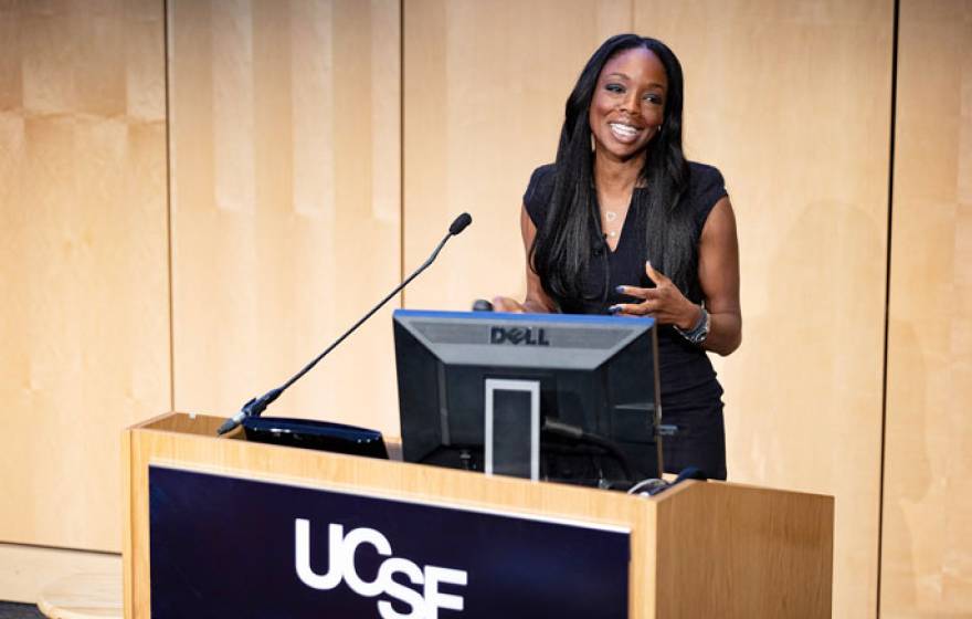 Nadine Burke Harris speaking at UCSF