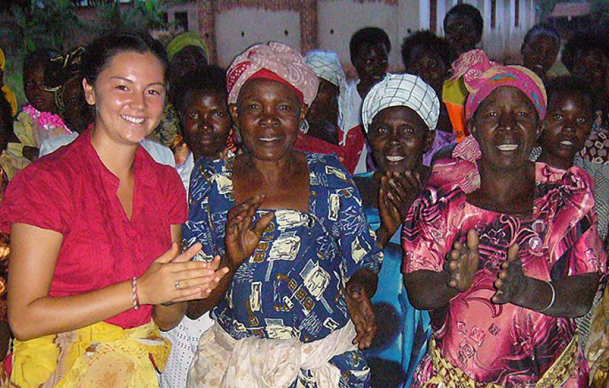 UC alum Lisa Flynn (left)