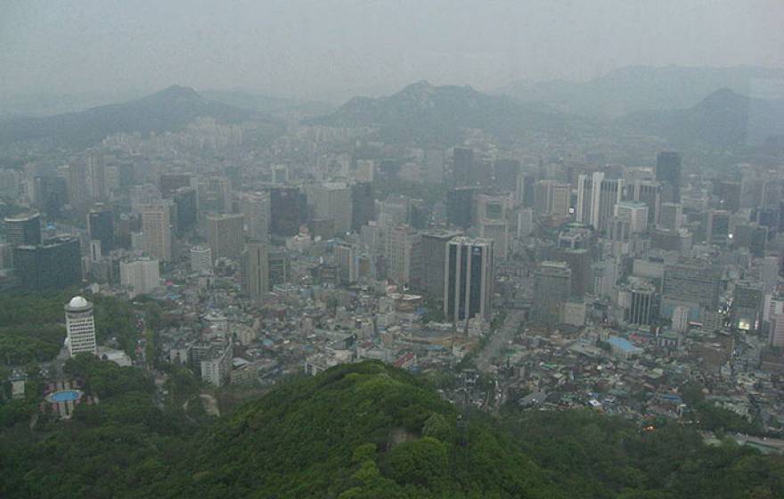 smoggy Seoul, South Korea