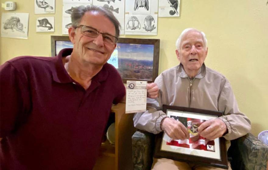 Ross and Milton Hildebrand together at hospice