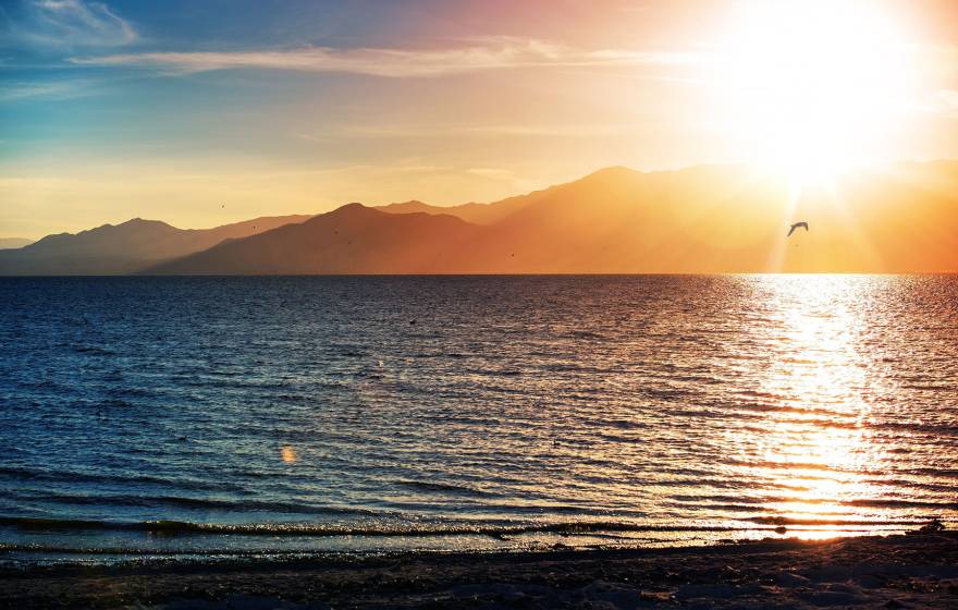 Salton Sea near sunset