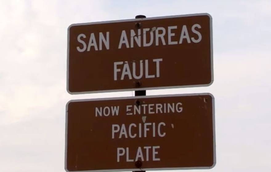 San Andreas Fault sign