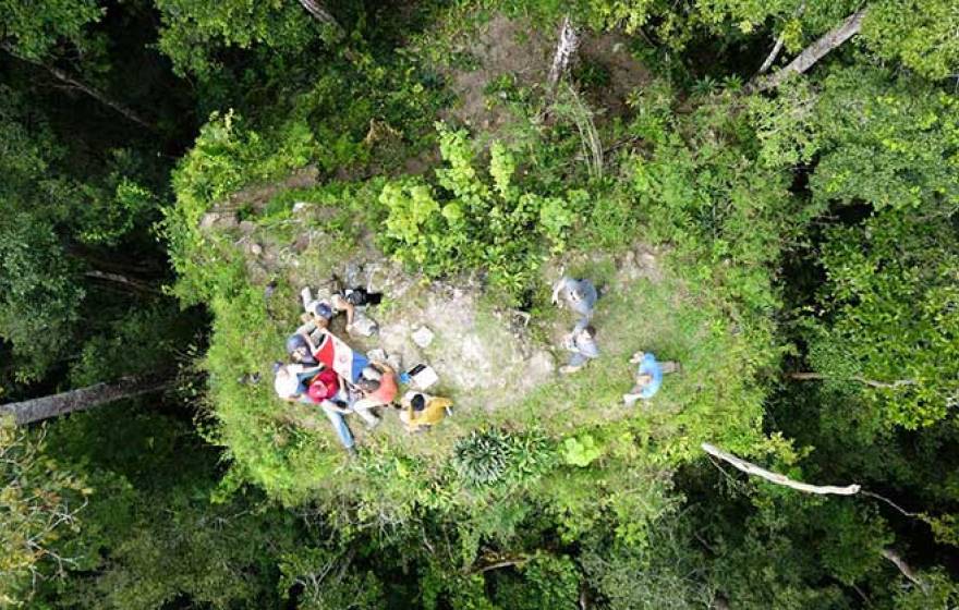 aerial view, El Zotz, Guatemala