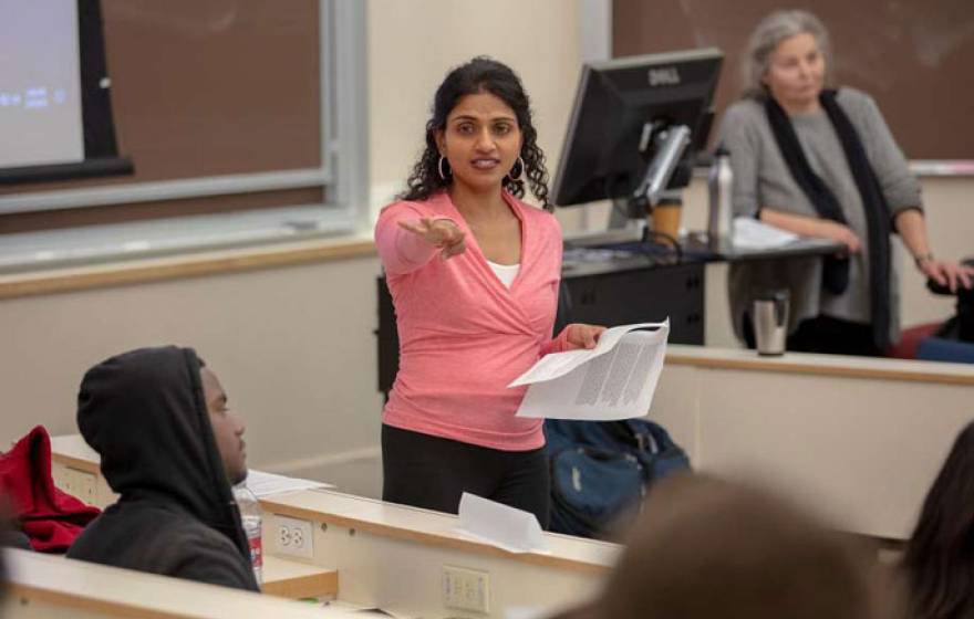 Saru Jayaraman teaching a class