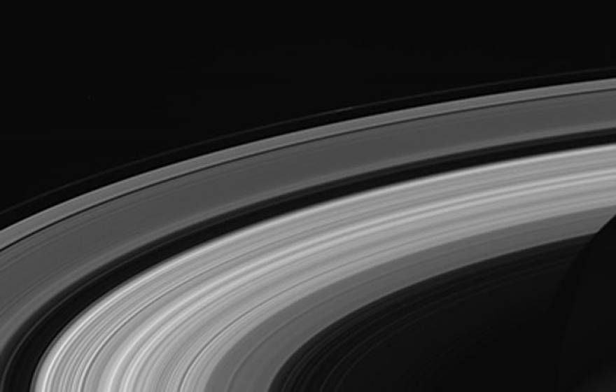 Saturn's rings in close up