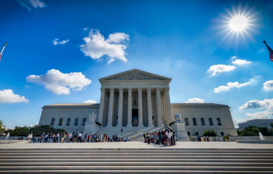 Supreme Court building blue sky