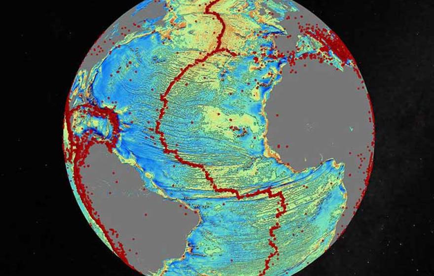 marine gravity model of the North Atlantic