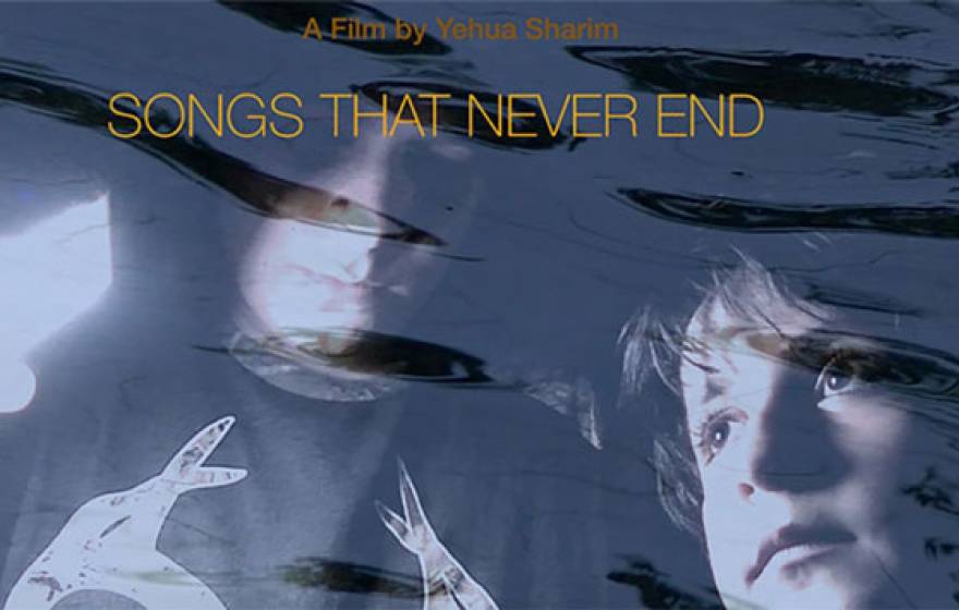 Songs That Never End poster of a child and adult with a watery foreground