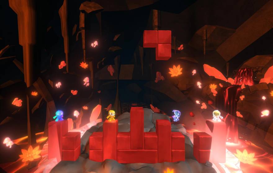 A screenshot of 4 characters in the game Squish