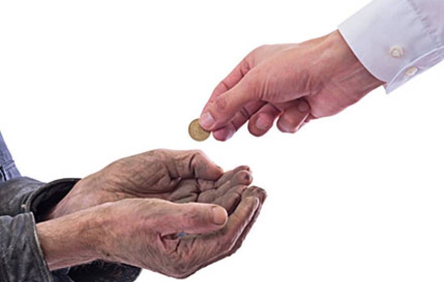 giving money
