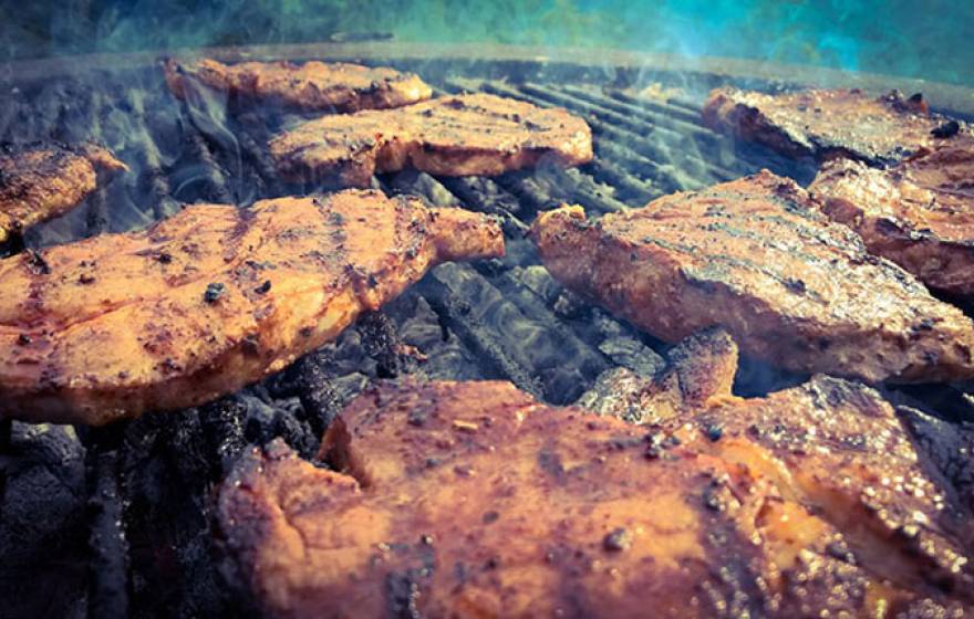 Steaks on the grill