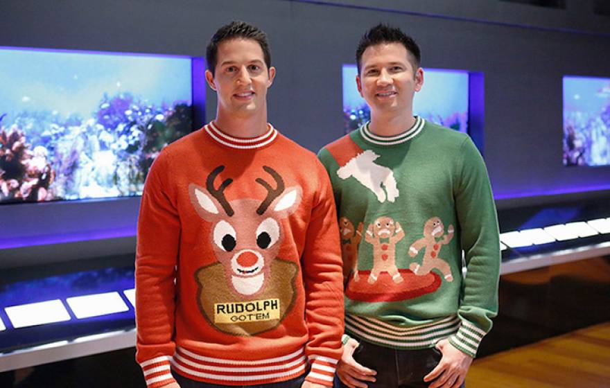 Tipsy Elves founders Nicklaus Morton and Evan Mendelsohn appear on ABC’s Shark Tank in December 2013.