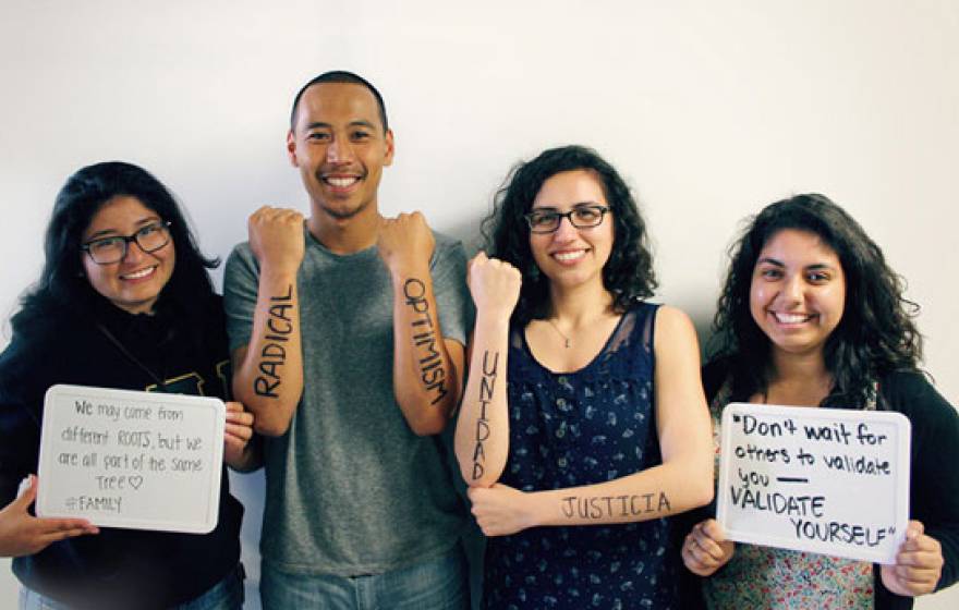 Meng L. So, second from left, director of the UC Berkeley Undocumented Student Program, is working with his team to meet exceptional demand for services on campus.