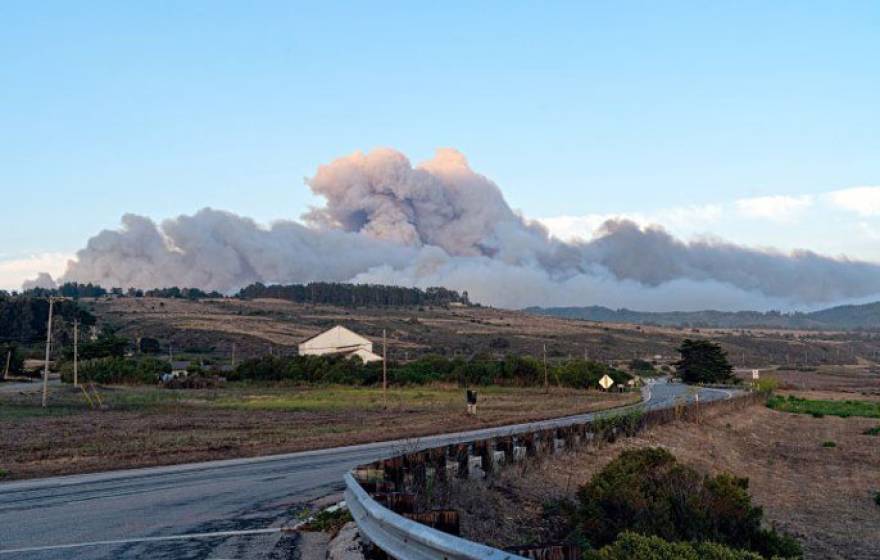Wildfire in Santa Cruz mountains