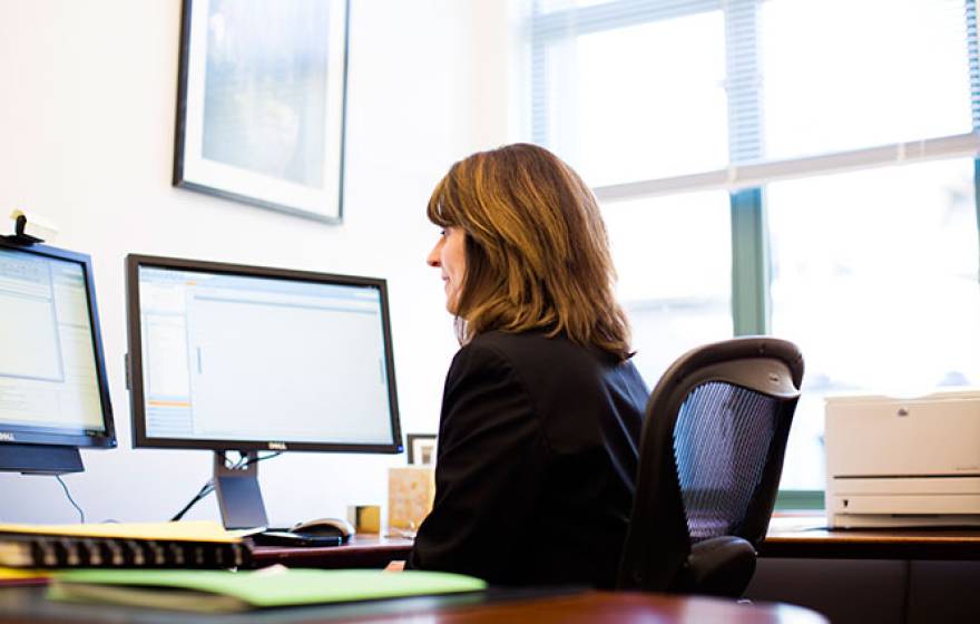 woman at computer