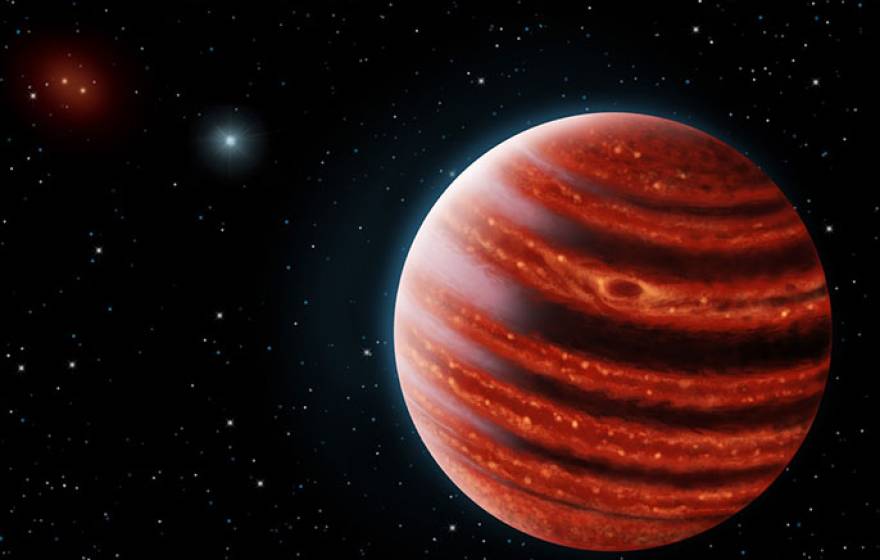 Artist&#039;s rendering of Jupiter-like exoplanet