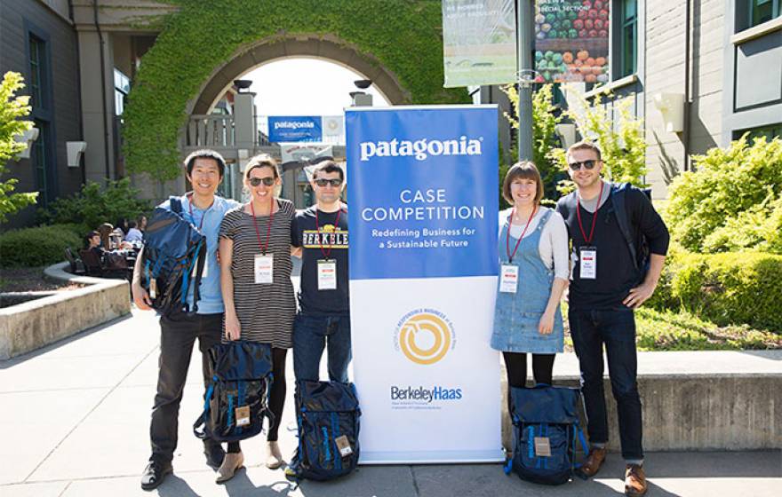 UC Berkeley's Team Greenscape members: Adrian Lu, Ali Ticker, Michael Fleischmann, Olga Ballard, M.B.A. 18; and Ryan Peterson.