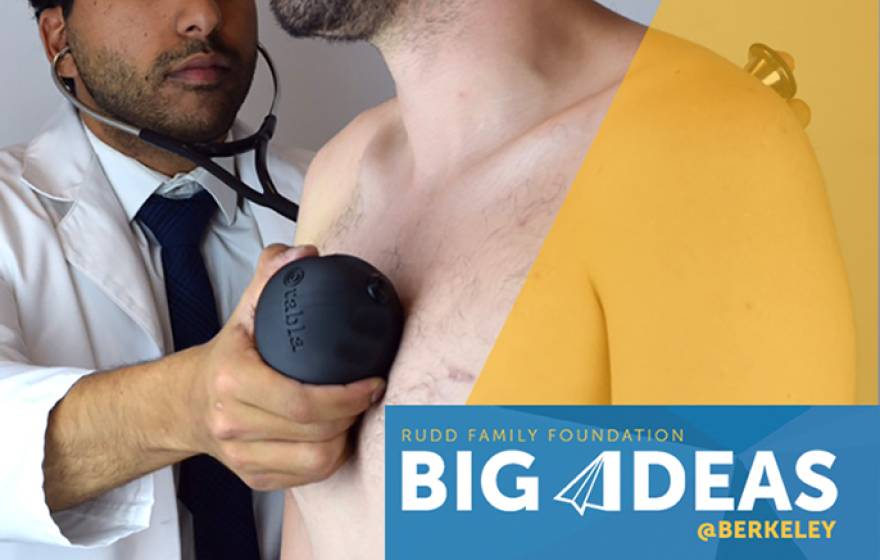 The team that created Tabla, a device that detects pneumonia using sound waves and a stethoscope, received seed funding from Big Ideas@Berkeley to support its project.