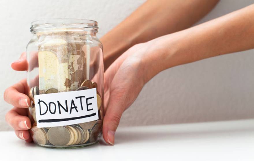 UCLA donation jar