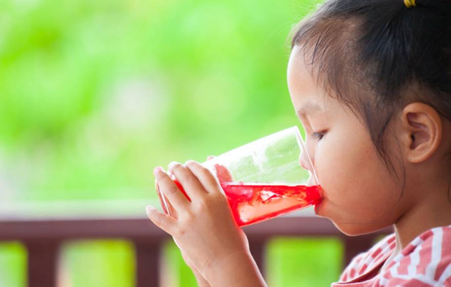 UCLA girl drinking sugary drink