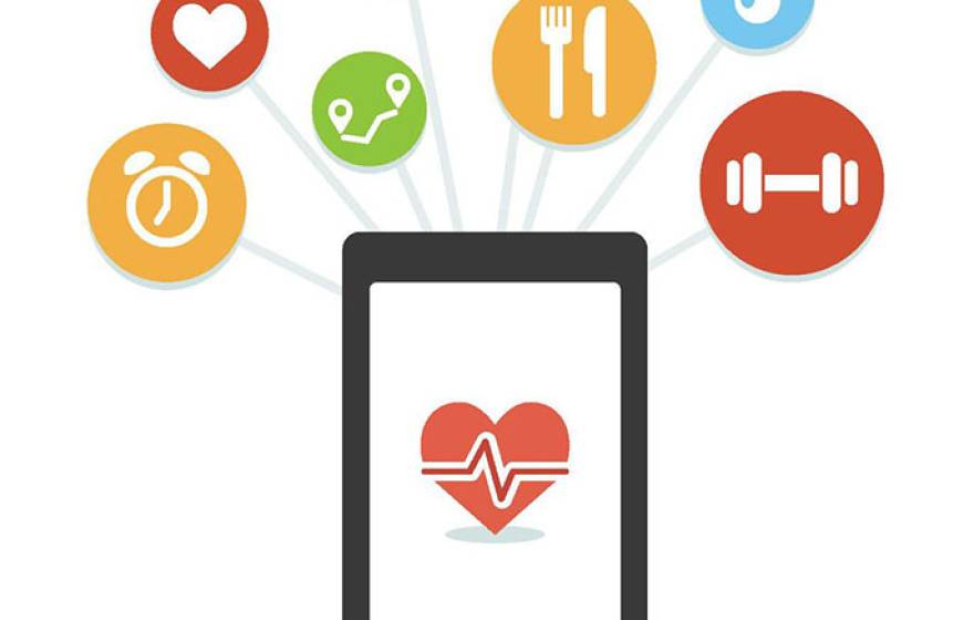mobile health monitor illustration