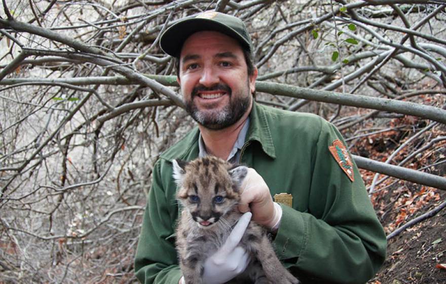 Sean Riley and P-32 as a cub