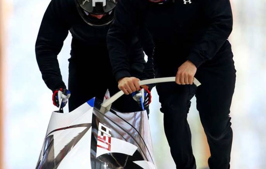 Bobsledders Cory Butner and Justin Olsen