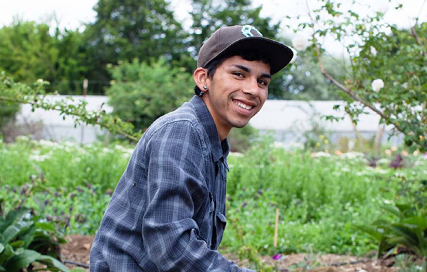 A music video created by David Robles, a Global Food Initiative Fellow, about how students create community through farming and food systems, was screened at the Sustainable Agriculture Education Association conference. 