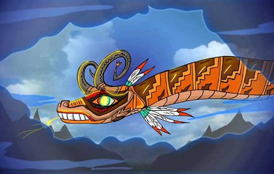 Serpent still from &quot;Frontera!&quot; animated film