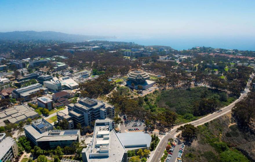 Overhead shot of UC San Diego campus
