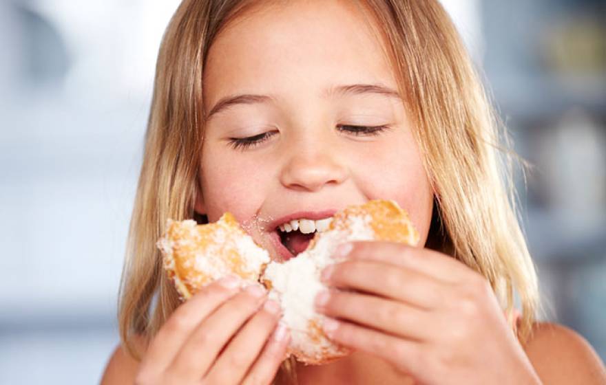 girl with sugared donut