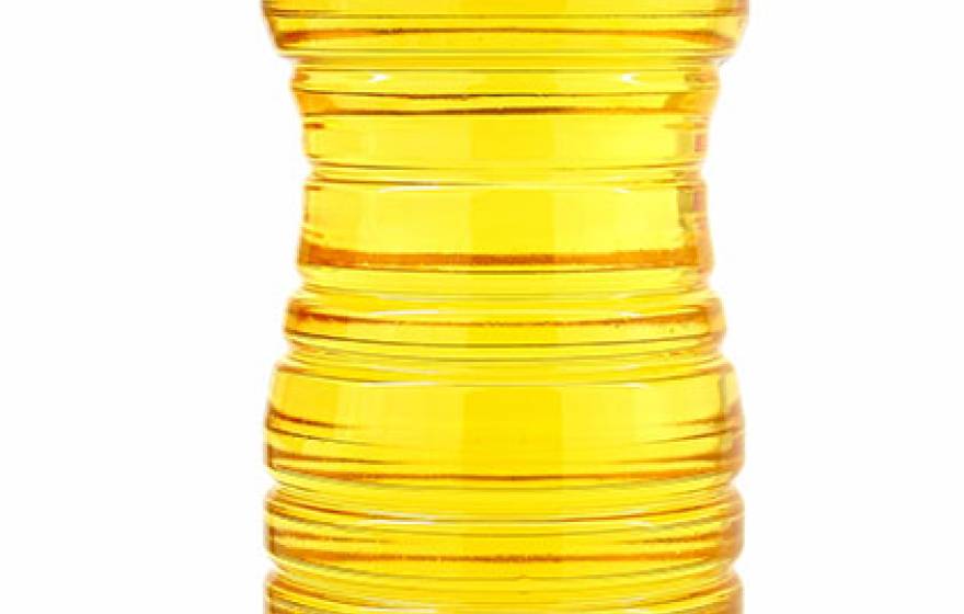 bottle of vegetable oil