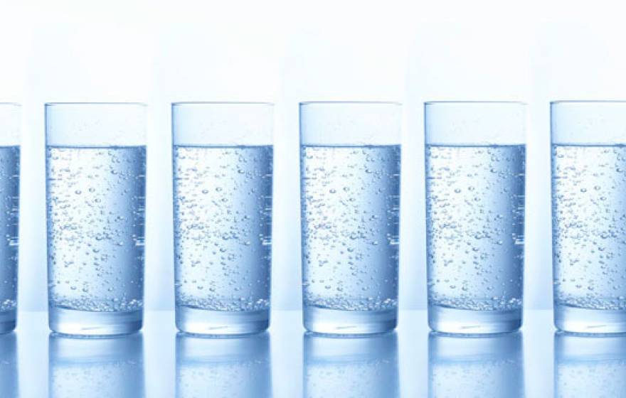 Glasses of water next to each other