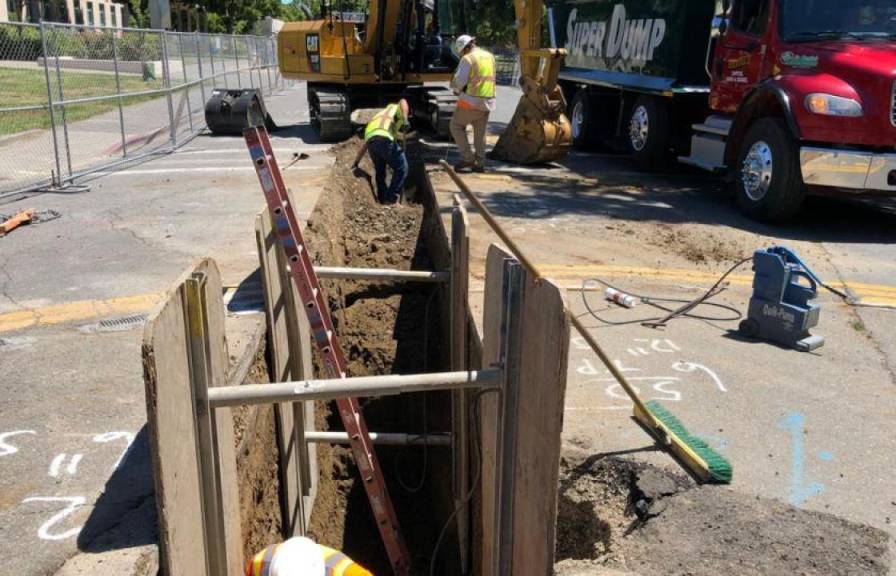 A trench for the installment of a pipeline