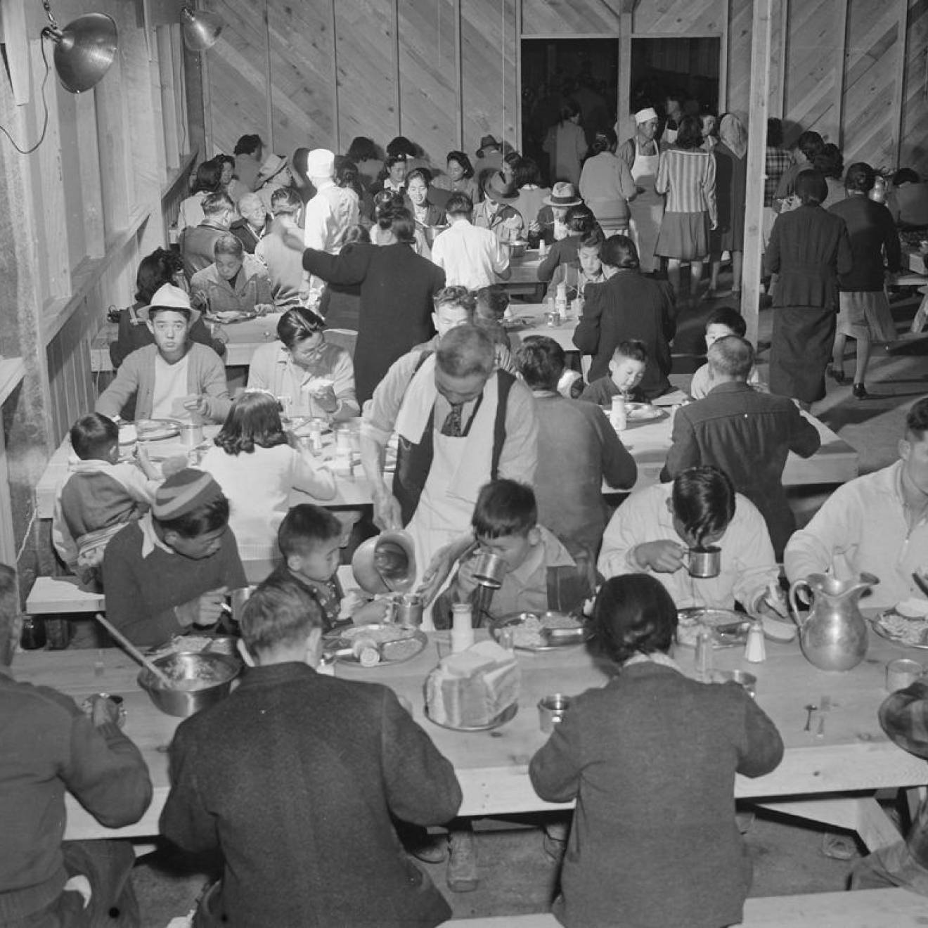 Meal time at the Manzanar Relocation Center